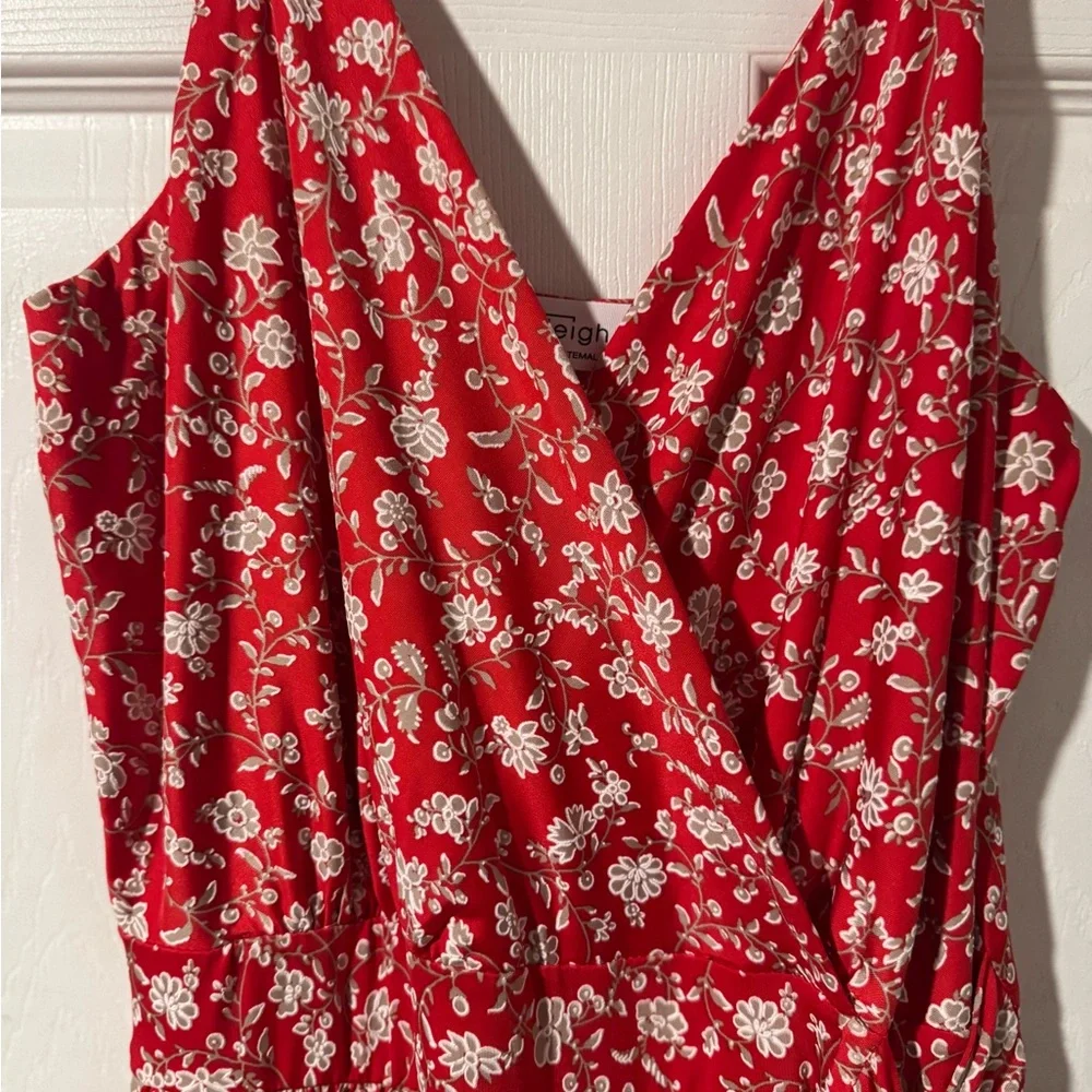 Kaileigh Red Floral Jumpsuit - Picture 3 of 4
